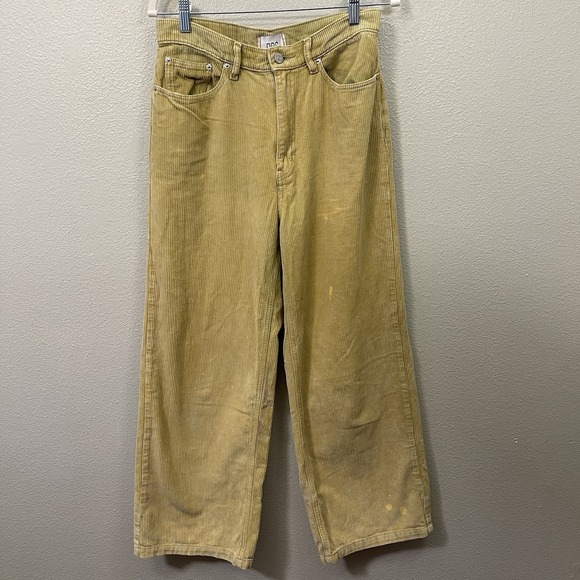 Urban Outfitters Other - BDG Urban Outfitters Corduroy Ankle Pants Yellow TRASHED Streetwear Grunge Sz 29